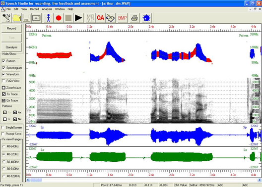 Speech studio interface